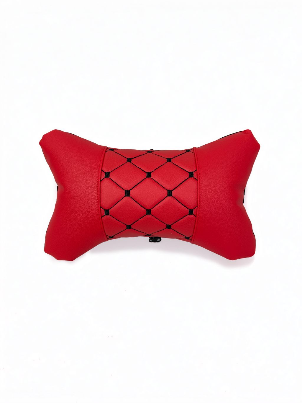 Възглавничка за комфорт и правилна стойка - Червена кожа с бродерия