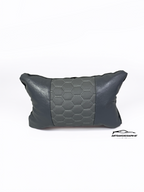 Възглавничка за комфорт и правилна стойка - Сива кожа с бродерия