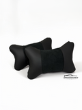 Възглавничка за комфорт и правилна стойка - Черна кожа с алкантара
