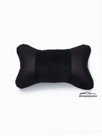 Възглавничка за комфорт и правилна стойка - Черна кожа с алкантара