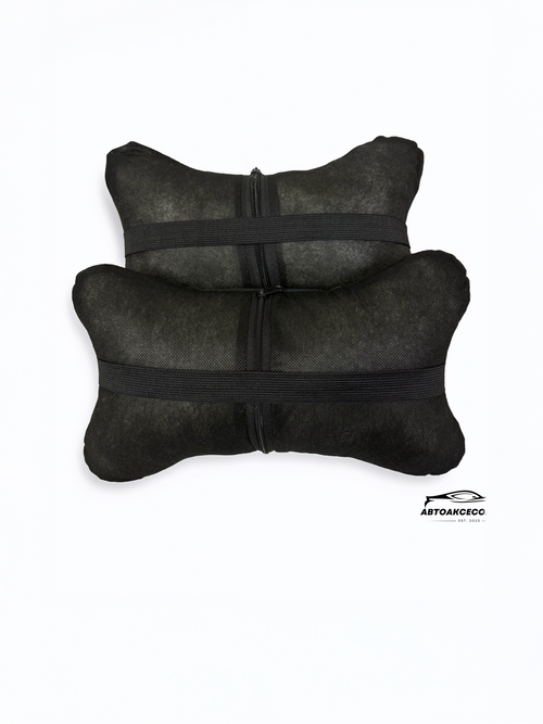 Възглавничка за комфорт и правилна стойка - Сива кожа с бродерия